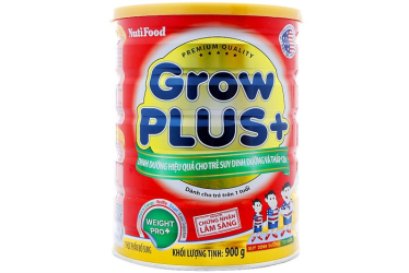 GrowPlus đỏ cho trẻ suy dinh dưỡng thấp còi từ 1 tuổi trở lên (900g)