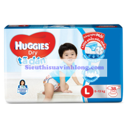 BỈM - TÃ DÁN HUGGIES SIZE L - 38 MIẾNG (CHO TRẺ 8 - 13KG)