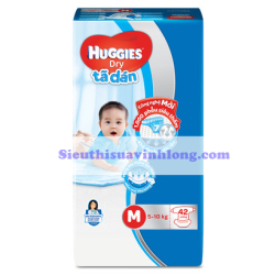 BỈM - TÃ DÁN HUGGIES SIZE M - 42 MIẾNG (CHO TRẺ 5 - 10KG)