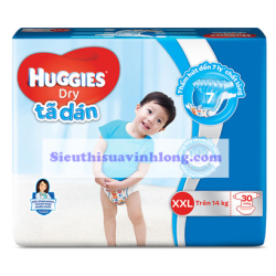 BỈM - TÃ DÁN HUGGIES SIZE XXL - 30 MIẾNG (CHO TRẺ TRÊN 14KG)