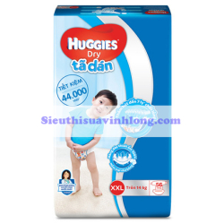 BỈM - TÃ DÁN HUGGIES SIZE XXL - 56 MIẾNG (CHO BÉ TRÊN 14KG)