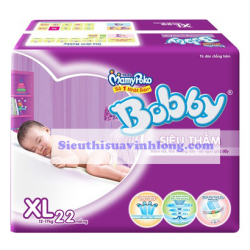 BỈM - TÃ DÁN BOBBY SIZE XL SIÊU THẤM 22 MIẾNG (CHO BÉ 12 - 17KG)